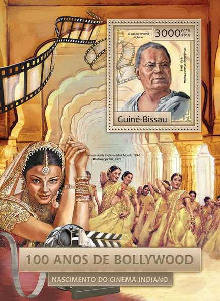 100 Years Of Bollywood.: Birth Of Indian Cinema. - Issue of Guinée-Bissau postage stamps