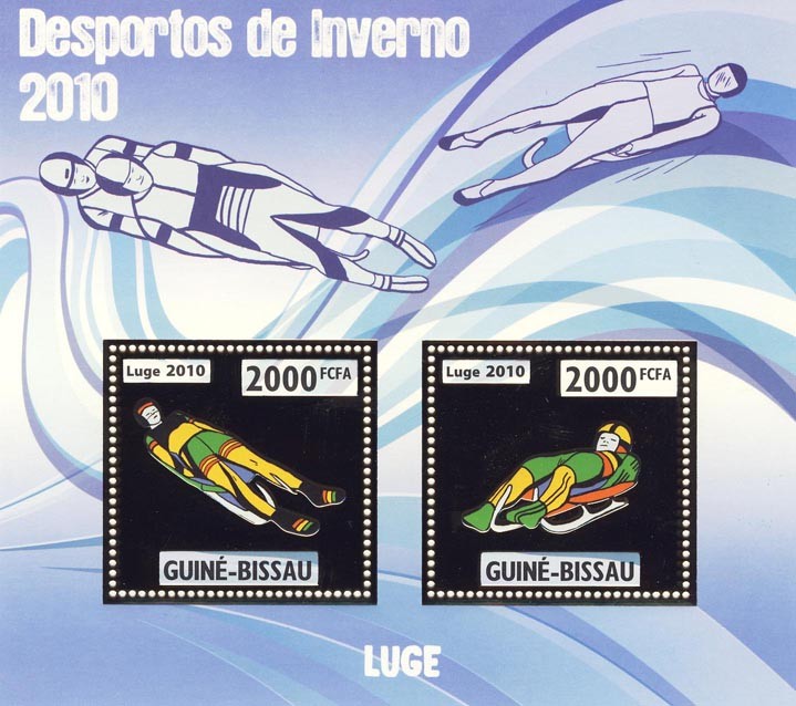 Luge - Issue of Guinée-Bissau postage stamps