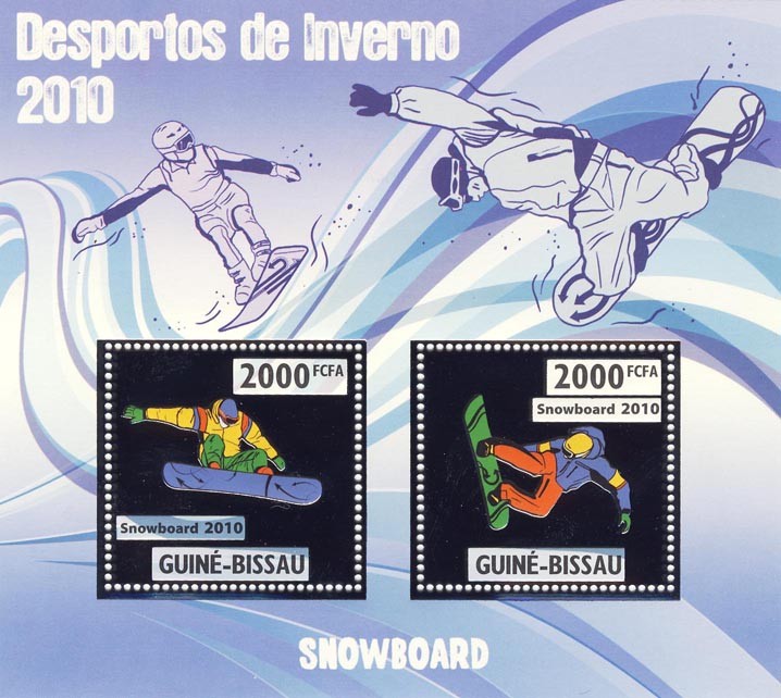 Snowboarding - Issue of Guinée-Bissau postage stamps