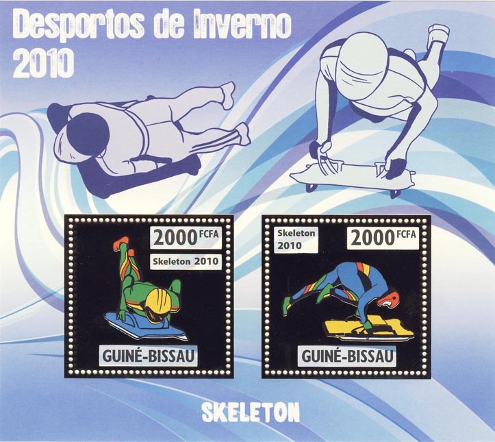 Skeleton - Issue of Guinée-Bissau postage stamps