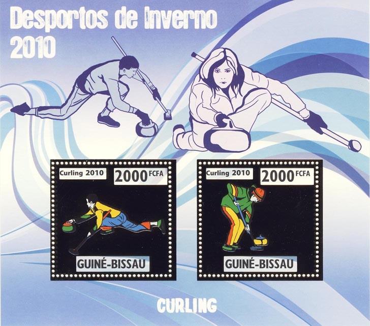 Curling - Issue of Guinée-Bissau postage stamps