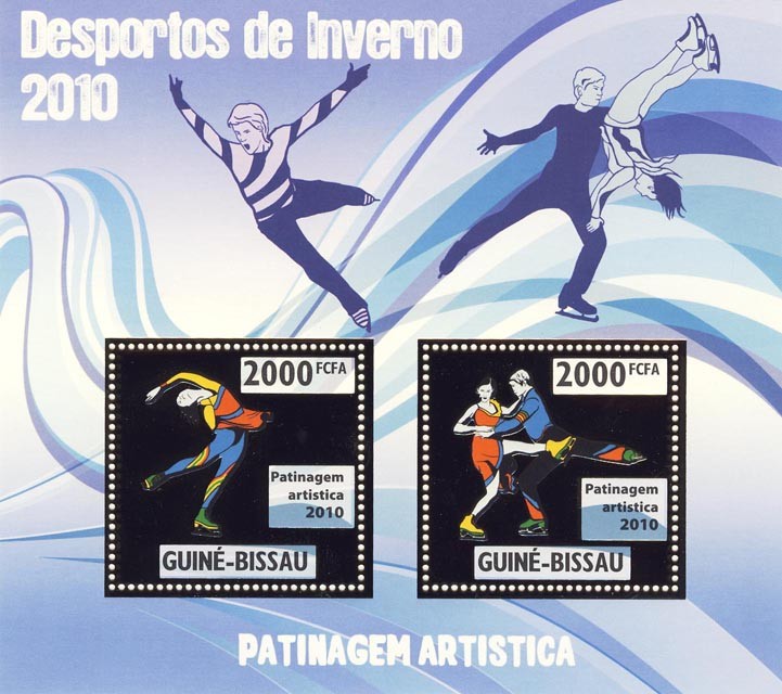 Figure Skating - Issue of Guinée-Bissau postage stamps