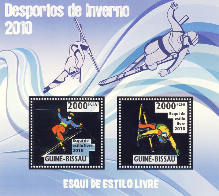 Freestyle Skiing - Issue of Guinée-Bissau postage stamps