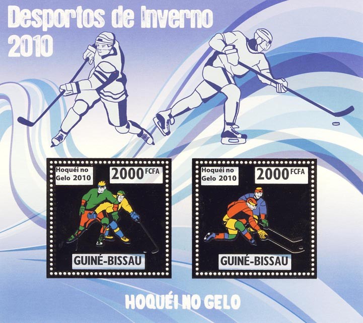 Ice Hockey - Issue of Guinée-Bissau postage stamps