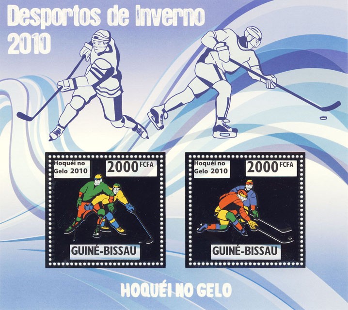 Ice Hockey - Issue of Guinée-Bissau postage stamps