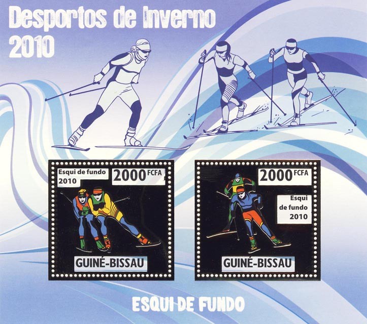 Cross Country Skiing - Issue of Guinée-Bissau postage stamps