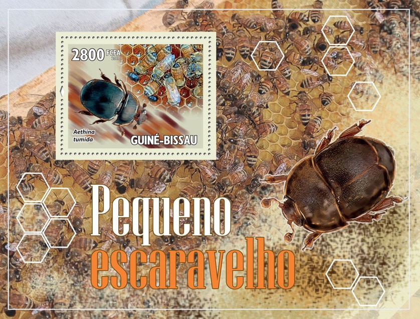 Small Hive Beatle & Bees - Issue of Guinée-Bissau postage stamps