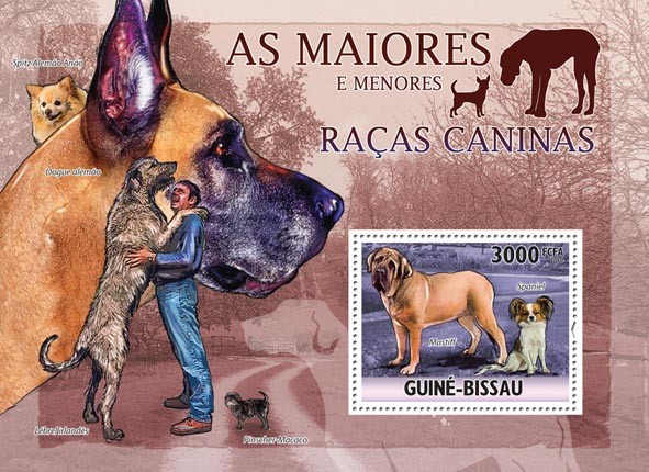 Largest & Smallest Dogs. - Issue of Guinée-Bissau postage stamps