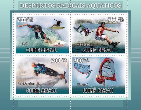 Extreme Water Sports. - Issue of Guinée-Bissau postage stamps