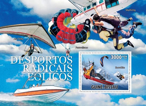 Extreme Wind Sports. - Issue of Guinée-Bissau postage stamps