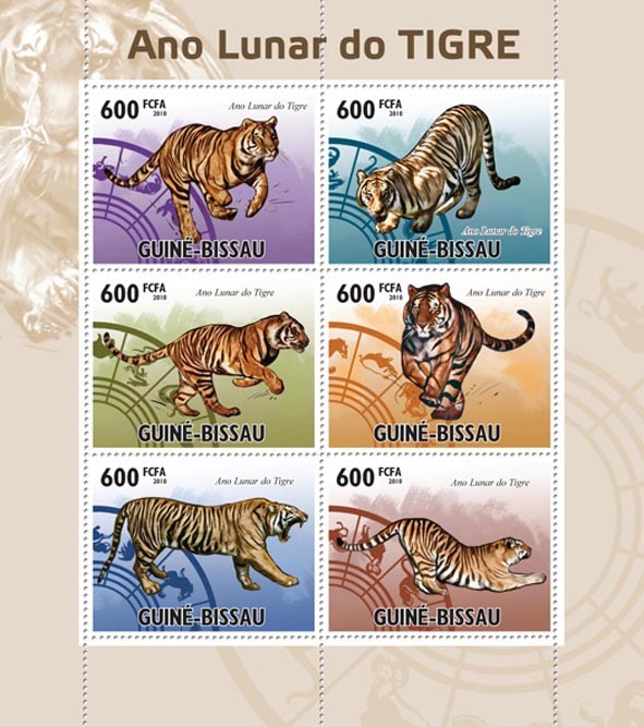 Chinese Year of the Tiger 2010. - Issue of Guinée-Bissau postage stamps