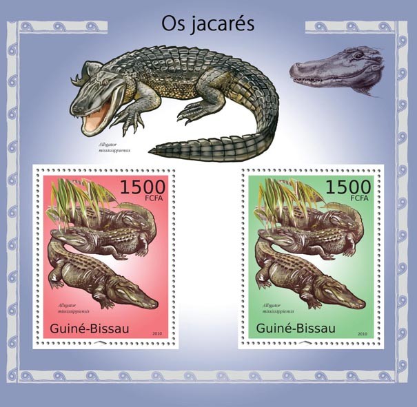 Alligators - Issue of Guinée-Bissau postage stamps