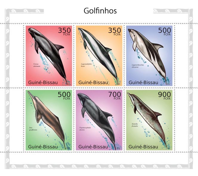 Dolphins - Issue of Guinée-Bissau postage stamps