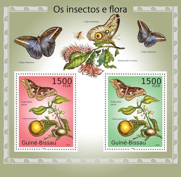 Insects & flora - Issue of Guinée-Bissau postage stamps