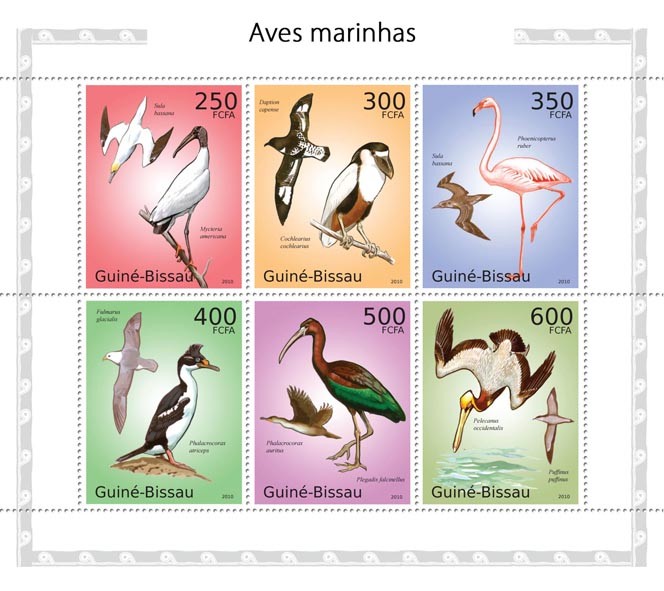 Seabirds - Issue of Guinée-Bissau postage stamps