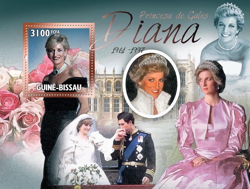 Diana - Princess of Wales (1961-1997). - Issue of Guinée-Bissau postage stamps