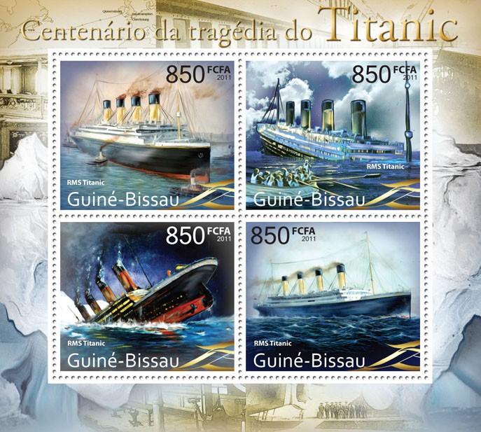 Centenary of the Tragedy of Titanic. - Issue of Guinée-Bissau postage stamps