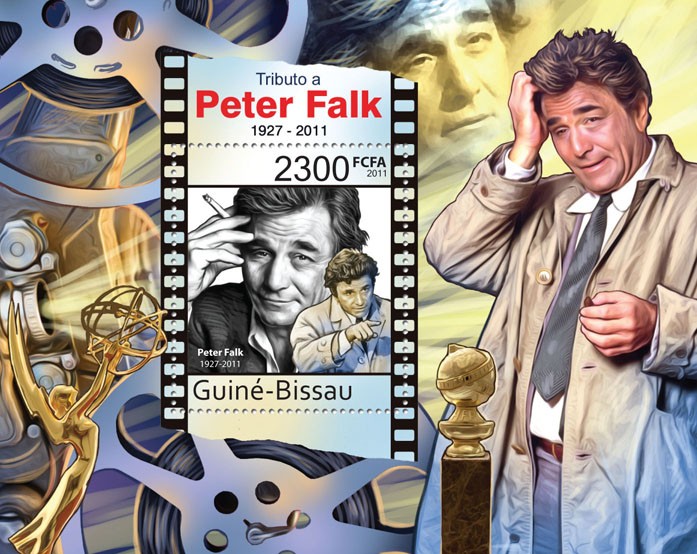 Tribute to Peter Falk (1927-2011), Cinema. - Issue of Guinée-Bissau postage stamps