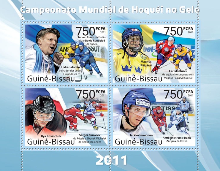 World Ice Hockey Championship 2011. - Issue of Guinée-Bissau postage stamps