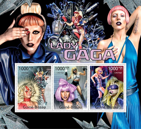 Lady Gaga. - Issue of Guinée-Bissau postage stamps