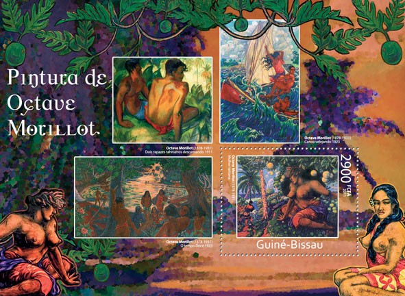 Paintings of Octave Morillot. - Issue of Guinée-Bissau postage stamps