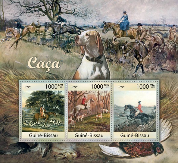 Hunting, Dogs & Horses. - Issue of Guinée-Bissau postage stamps
