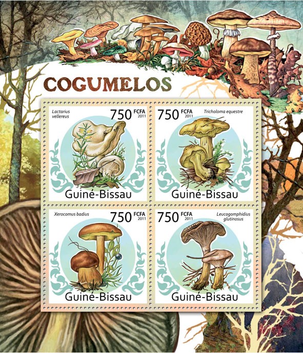 Mushrooms. - Issue of Guinée-Bissau postage stamps