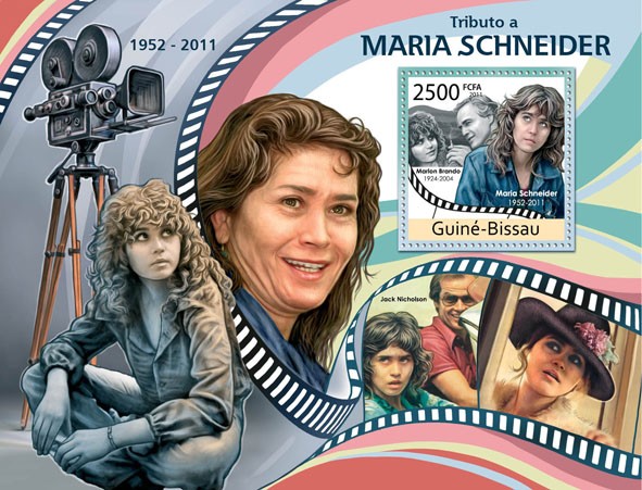 Tribute to Maria Schneider. - Issue of Guinée-Bissau postage stamps