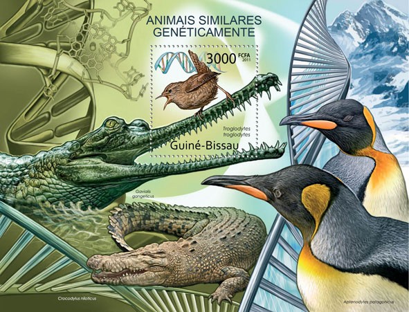 Animals, DNR, genetics. - Issue of Guinée-Bissau postage stamps