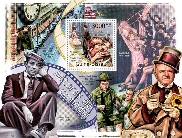 Comedy Actors, (Charlie Chaplin). - Issue of Guinée-Bissau postage stamps