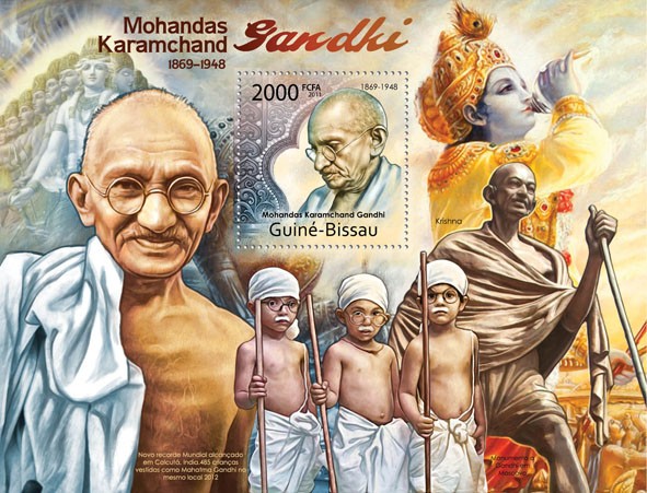 Gandhi. - Issue of Guinée-Bissau postage stamps