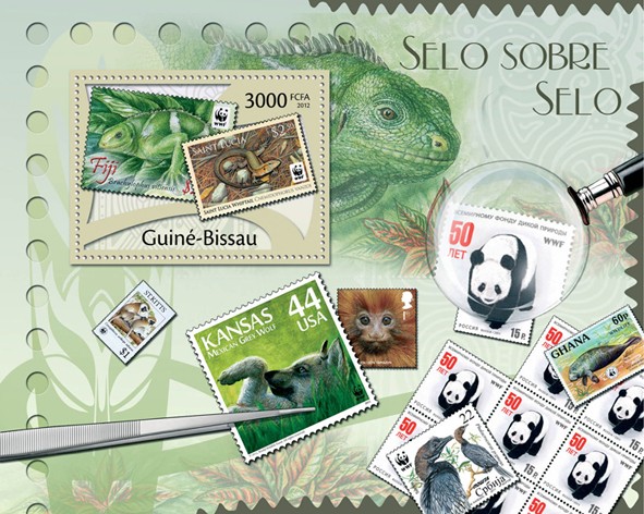 Stamps on Stamps, (WWF). - Issue of Guinée-Bissau postage stamps