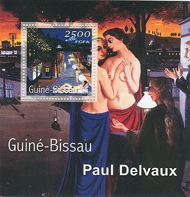 Paul Delvaux - Issue of Guinée-Bissau postage stamps