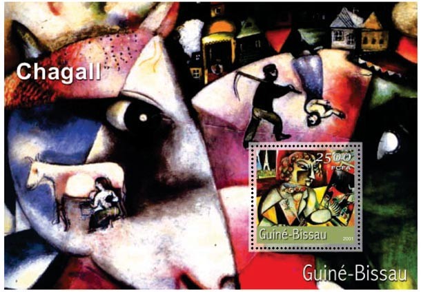 Marc Chagall      2500 FCFA S/S - Issue of Guinée-Bissau postage stamps