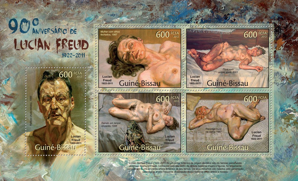 Paintings of Lucian Freud, (90th Anniversary: 1922-2011). - Issue of Guinée-Bissau postage stamps