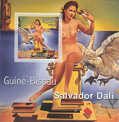 Salvador Dali - Issue of Guinée-Bissau postage stamps