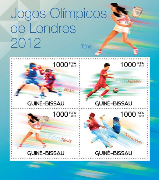 London Olympic Games 2012, (Boxing, Taekwondo). - Issue of Guinée-Bissau postage stamps