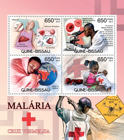 Malaria and Red Cross - Issue of Guinée-Bissau postage stamps