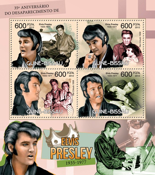 Elvis Presley (1935-1977) - Issue of Guinée-Bissau postage stamps