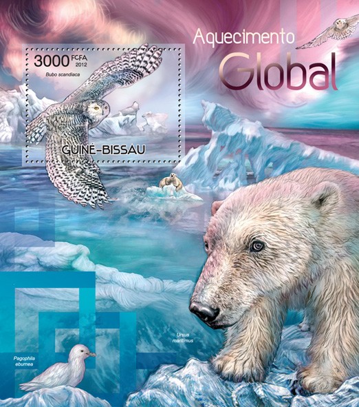 Global warming - Issue of Guinée-Bissau postage stamps