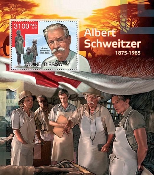 Albert Schweitzer and Red Cross (1875-1965) - Issue of Guinée-Bissau postage stamps