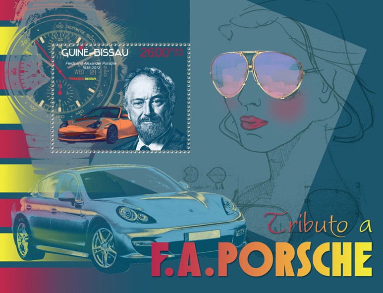 Tribute to F.A. Porsche - Issue of Guinée-Bissau postage stamps