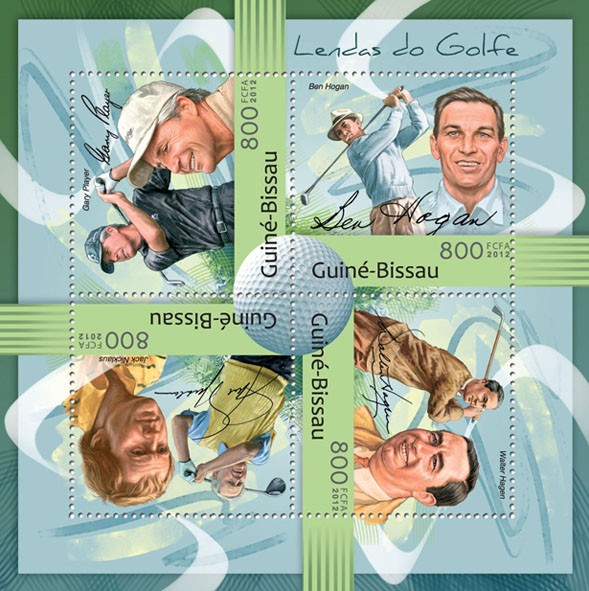 Golf legends (Gary Player). - Issue of Guinée-Bissau postage stamps