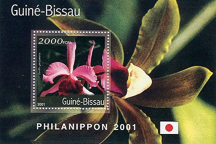 Orchidees (Philanipon 2001) - Orchids S/S 2000 FCFA - Issue of Guinée-Bissau postage stamps