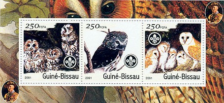 Hiboux (Scouts) - Owls S/S collectifs - Issue of Guinée-Bissau postage stamps