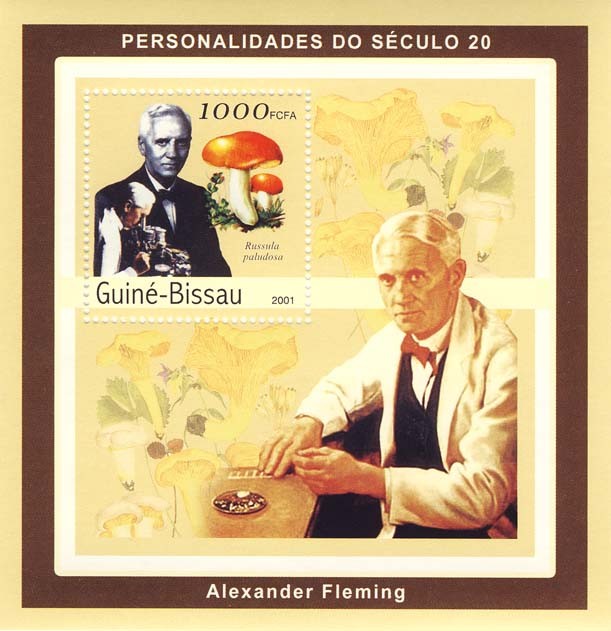 Alexander Fleming ( mushrooms) S/S - Issue of Guinée-Bissau postage stamps