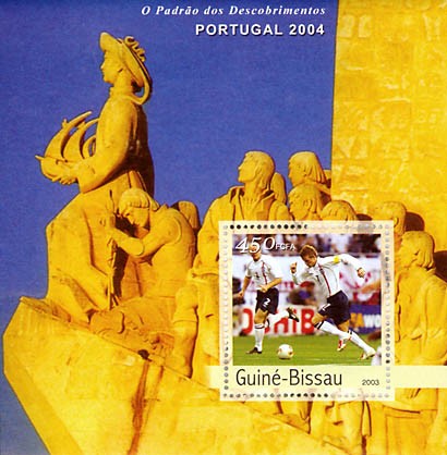 Football EURO 2004 Porugal  S/S 3000 FCFA - Issue of Guinée-Bissau postage stamps