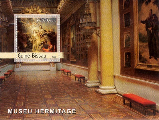 Museum of Hermitage   3000 FCFA S/S - Issue of Guinée-Bissau postage stamps