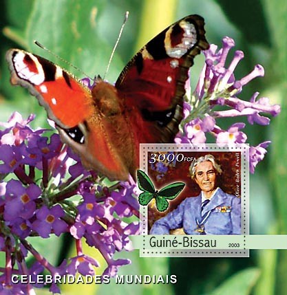 O.Baden Powell - Butterflies  3000 FCFA   S/S - Issue of Guinée-Bissau postage stamps