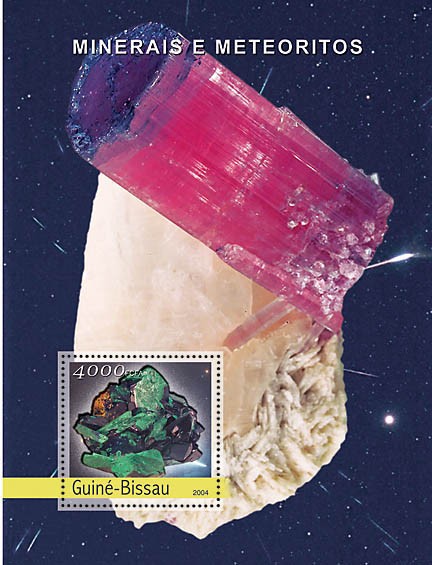 Minerals & Meteorites 4000 F - Issue of Guinée-Bissau postage stamps